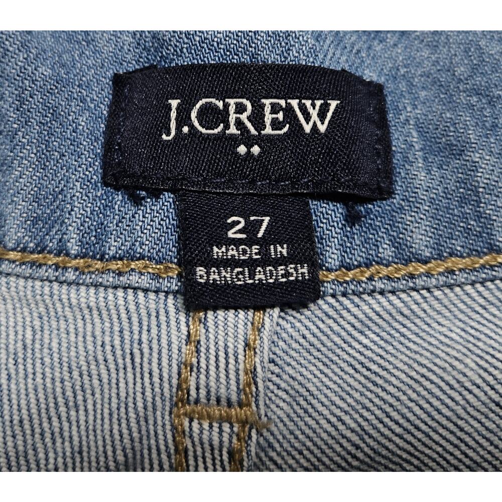J CREW Women's 27 Drapey Denim Jeans Wide Leg Medium Blue Slash Pockets 28 x 30 - Picture 9 of 10